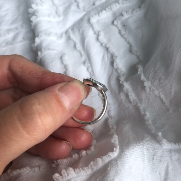 Authentic Pandora Signature Pavé Logo Ring - Picture 10 of 11